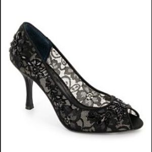 NIB Alfani Pumps Heels Black Beaded 8.5